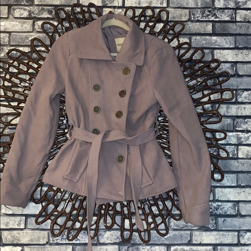Paris Blues purple button up coat Peabody small